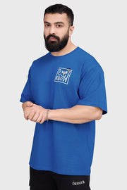 Dapper Oversized T-shirt Royal Blue by Fuaark Nz