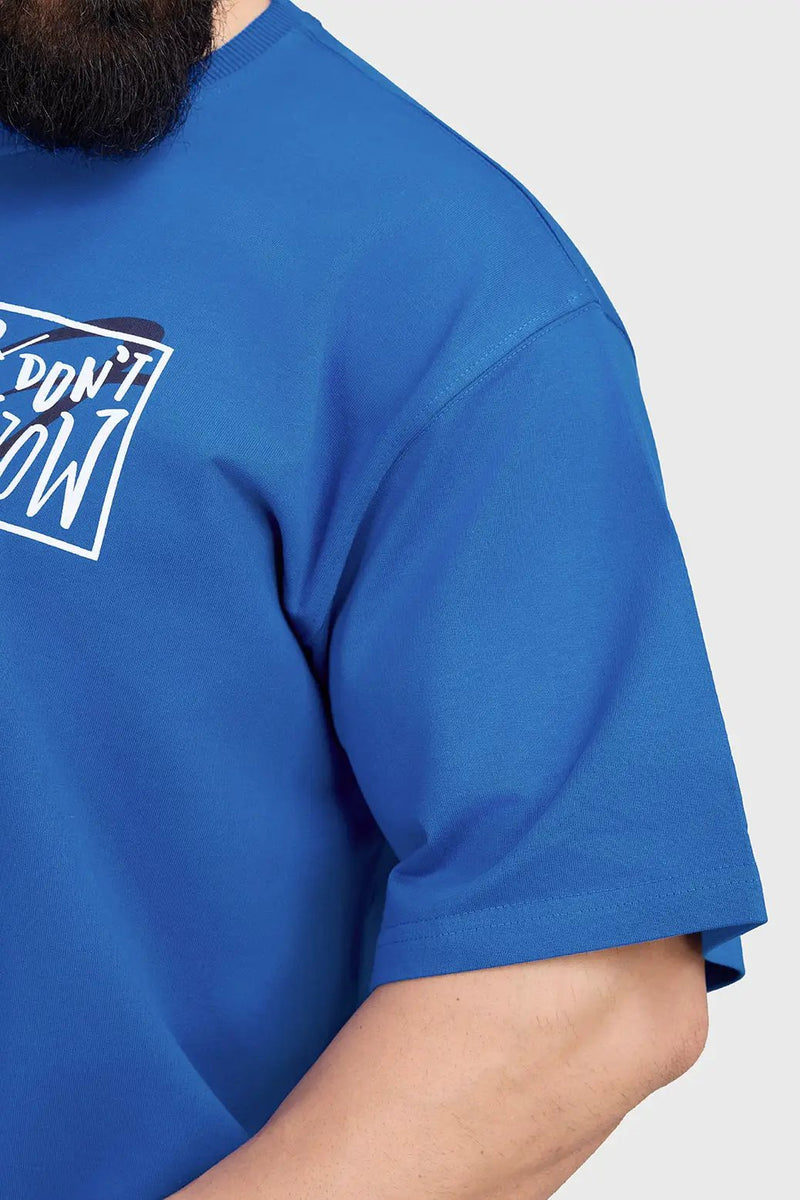Dapper Oversized T-shirt Royal Blue by Fuaark Nz