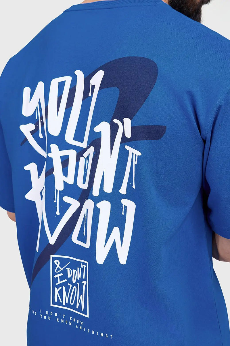 Dapper Oversized T-shirt Royal Blue by Fuaark Nz