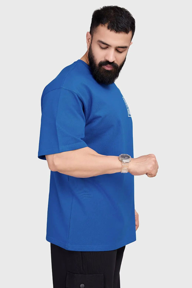 Dapper Oversized T-shirt Royal Blue by Fuaark Nz
