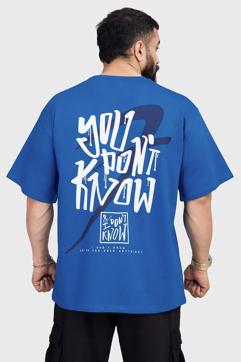 Dapper Oversized T-shirt Royal Blue by Fuaark Nz