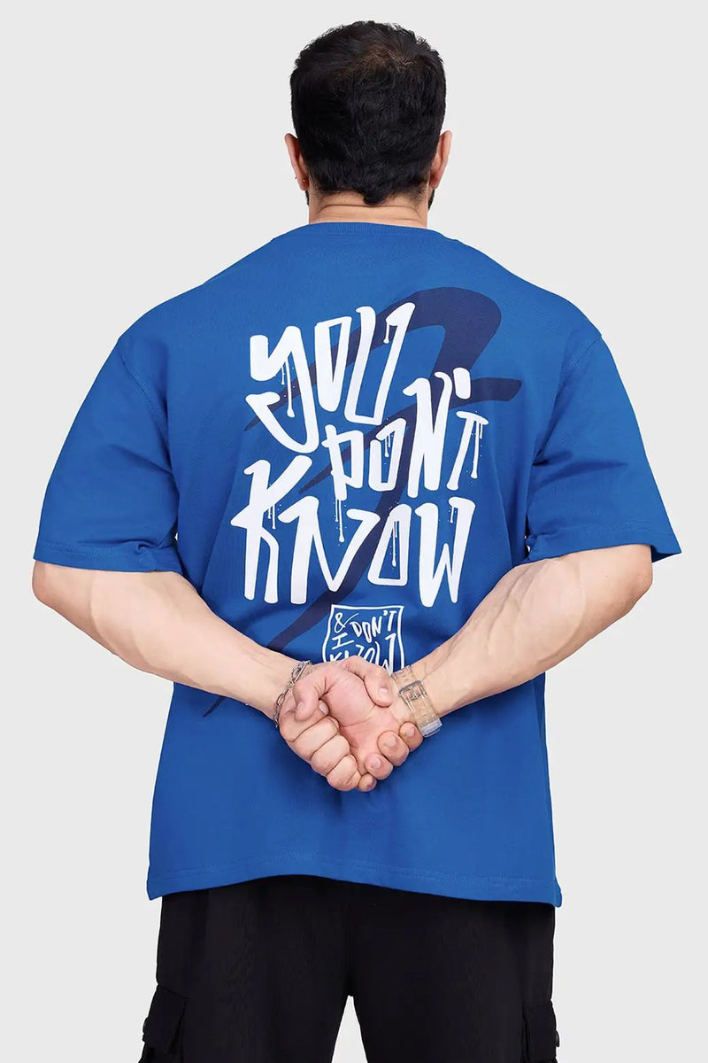 Dapper Oversized T-shirt Royal Blue by Fuaark Nz