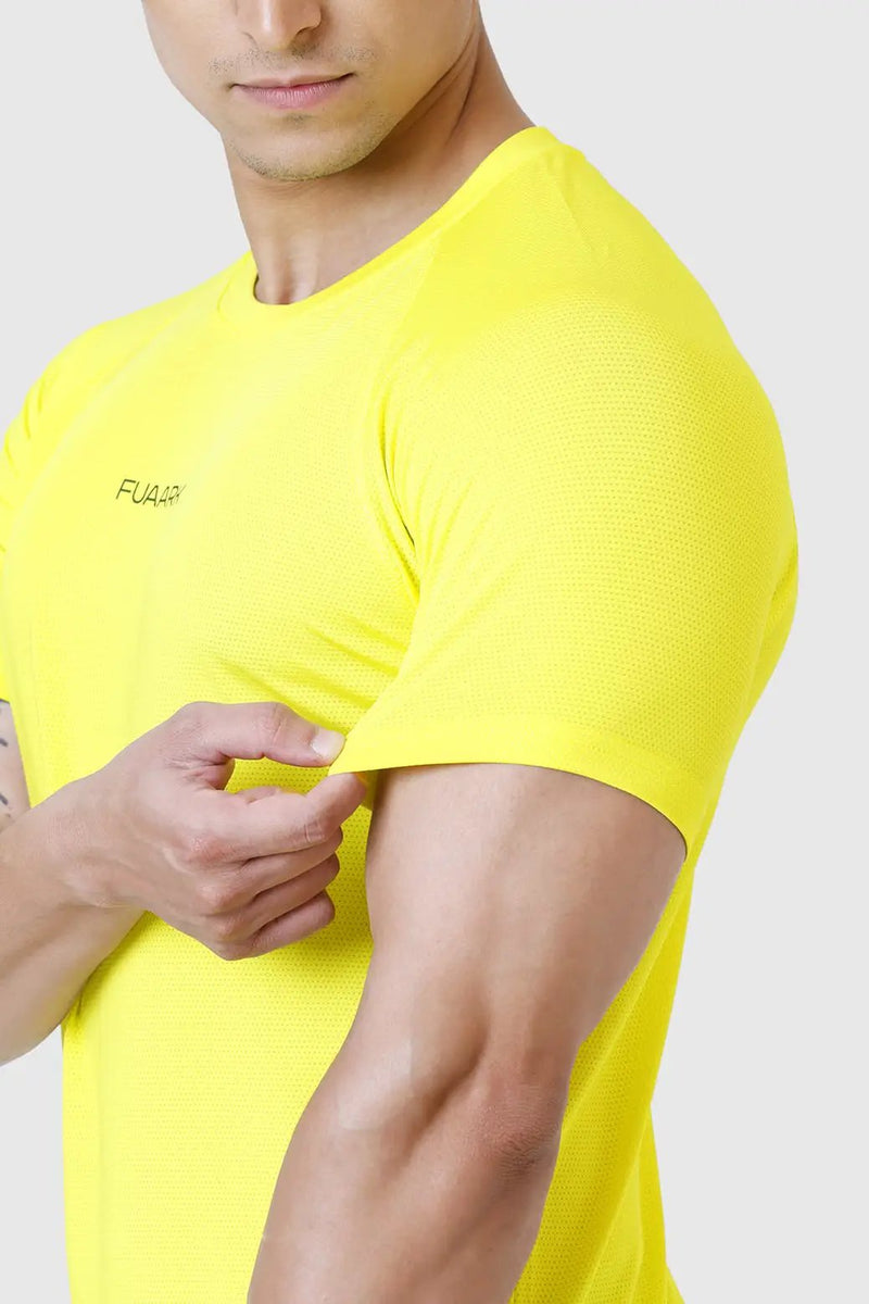 Dash T-shirt Yellow by Fuaark Nz