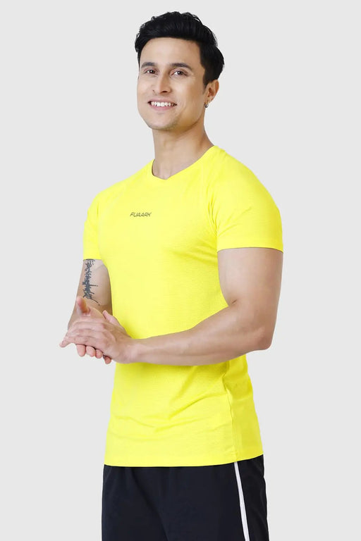 Dash T-shirt Yellow by Fuaark Nz