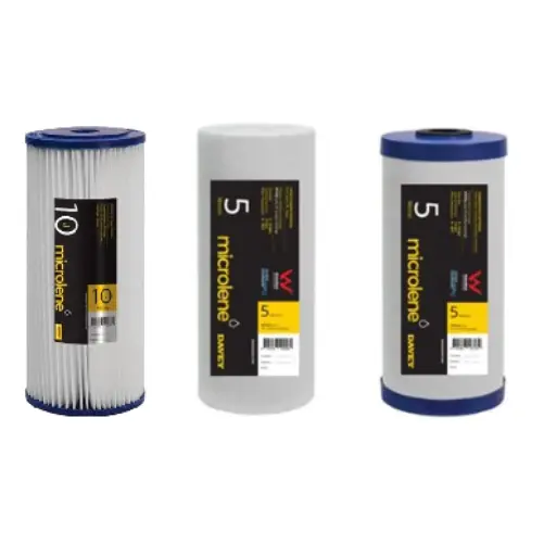10" Jumbo 3-Stage Replacement Filter Kit - Mains or Rainwater, Davey or Waimana NZ by Filtration Station NZ