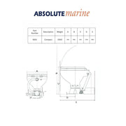 Ocean Tech Electric toilet - Space Saver 24V by Ocean Tech