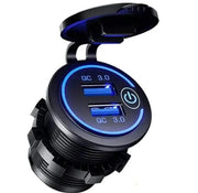 g8buynz Quick Charge 3.0 Dual USB Power Outlet with Touch Switch Waterproof 12V/24V Quick Charge 3.0 Dual USB Power Outlet with Touch Switch Waterproof 12V/24V