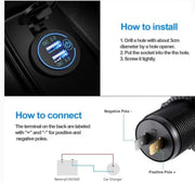 g8buynz Quick Charge 3.0 Dual USB Power Outlet with Touch Switch Waterproof 12V/24V Quick Charge 3.0 Dual USB Power Outlet with Touch Switch Waterproof 12V/24V
