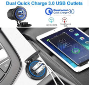 g8buynz Quick Charge 3.0 Dual USB Power Outlet with Touch Switch Waterproof 12V/24V Quick Charge 3.0 Dual USB Power Outlet with Touch Switch Waterproof 12V/24V