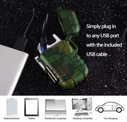 Dual Arc Lighter Double Arc Plasma USB Lighter Rechargeable Flameless Water... B by g8buynz