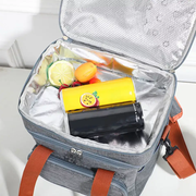 Insulated Lunch Cooler Bag - Grey by salelink.co.nz