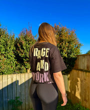 Unisex Rage Oversized T-shirts Black by Fuaark Nz
