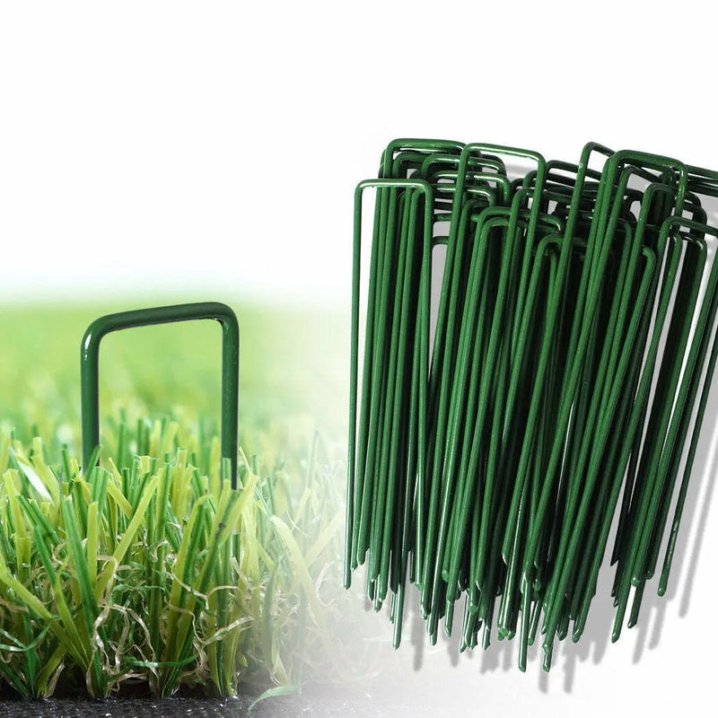 50PCS Synthetic Artificial Grass Turf Pins U Fastening Lawn Tent Pegs Weed Mat by salelink.co.nz