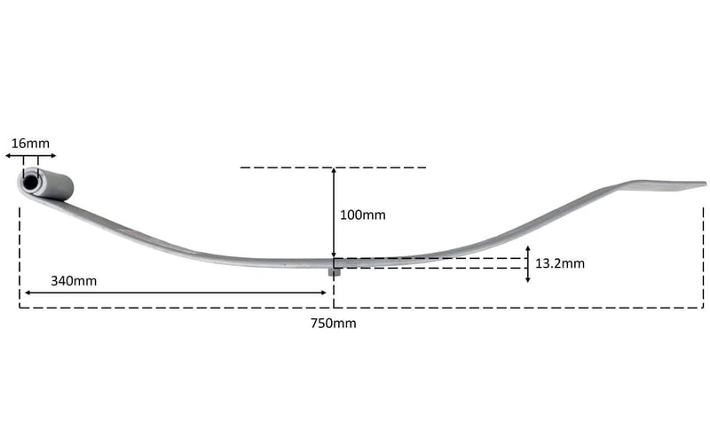 Taper Leaf Slipper Series Spring Painted 1500kg by Trojan