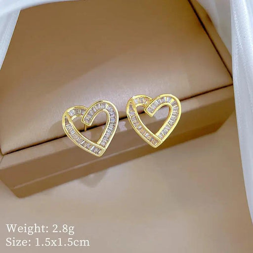 Poppy Gifts Jewellery Everheart Gold Crystal Heart Earrings Everheart Gold Crystal Heart Earrings