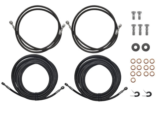 S/S Teflon Hose Kit - Banjo to Banjo - 2x1.5m & 2x6m by Trojan