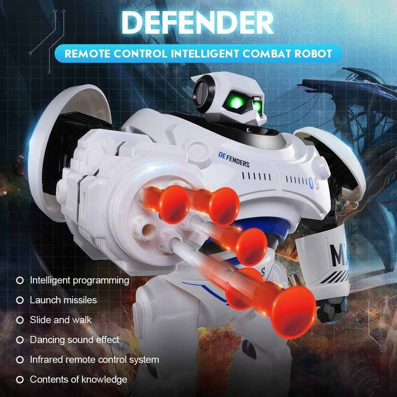 Intelligent RC Robot AD Police with Light and Sound Full Control Combat Defender by dealonline.co.nz