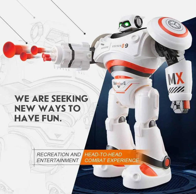 Intelligent RC Robot AD Police with Light and Sound Full Control Combat Defender by dealonline.co.nz