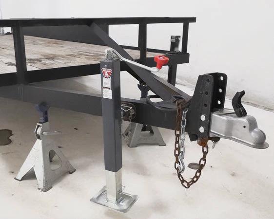 3625kg Square Trailer Jack - Side Mount - 380mm Travel by Trojan