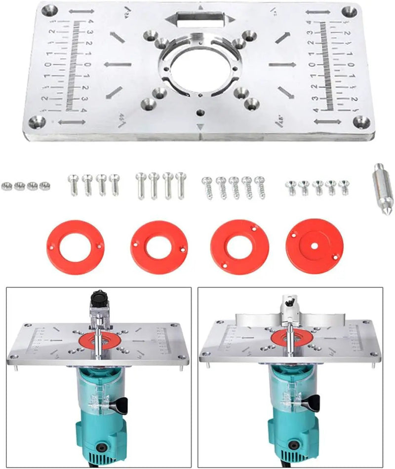Woodworking DIY Router Table Insert Plate&Ring Power Tool by salelink.co.nz