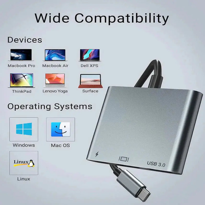 USB3.1-C Type-C To HUB Adapter by 9eight5