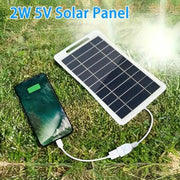 Solar Panel For Charging Devices - 2W/5V USB Output by 9eight5