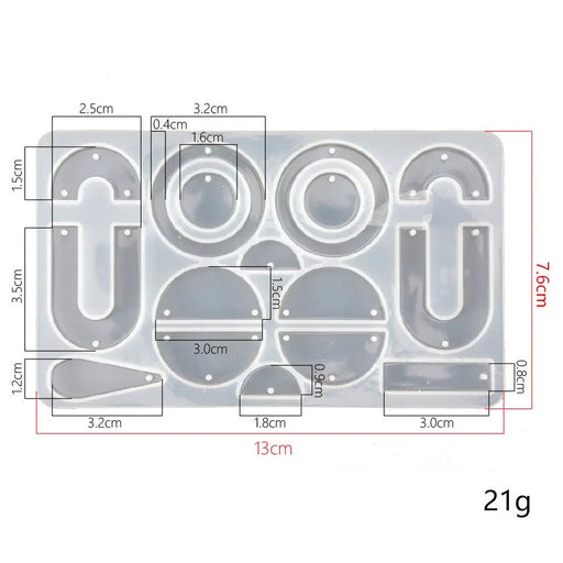 DIY Silicone Resin Moulds Earrings Pendant Epoxy Casting Moulds - 21 by Resin Art NZ