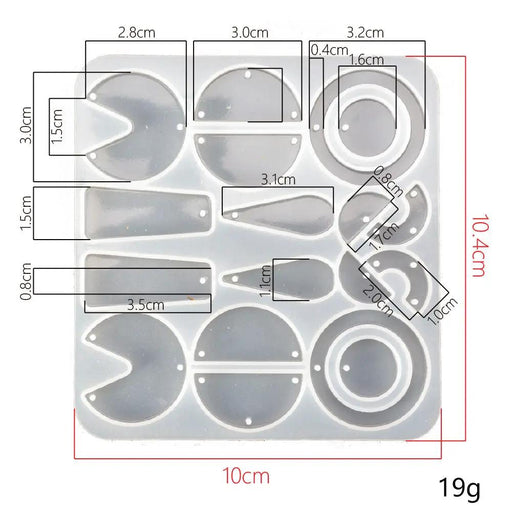 DIY Silicone Resin Moulds Earrings Pendant Epoxy Casting Moulds - 22 by Resin Art NZ