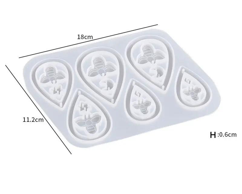 DIY Silicone Resin Moulds Earrings Pendant Epoxy Casting Moulds - 26 by Resin Art NZ