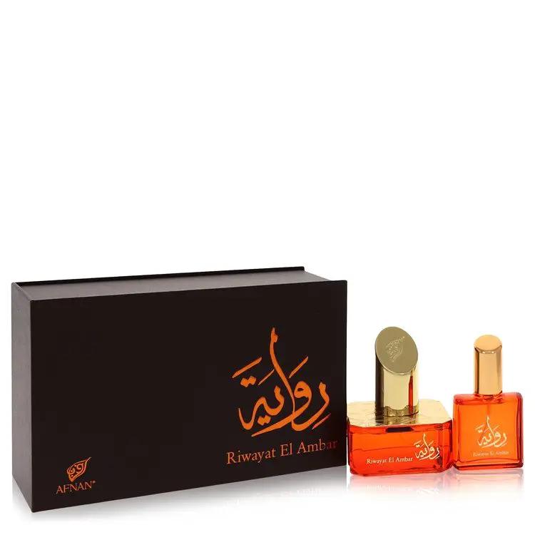 Riwayat El Ambar Eau De Parfum Spray + Free .67 oz Travel EDP Spray by Afnan 50 ml by Brands HD