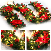 Christmas Fireplace Tree Wreath Garland by salelink.co.nz