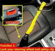 Steering Wheel Lock Seat Belt Lock Universal Anti Theft Car Device Yellow by salelink.co.nz