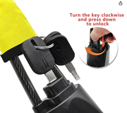 Steering Wheel Lock Seat Belt Lock Universal Anti Theft Car Device Yellow by salelink.co.nz