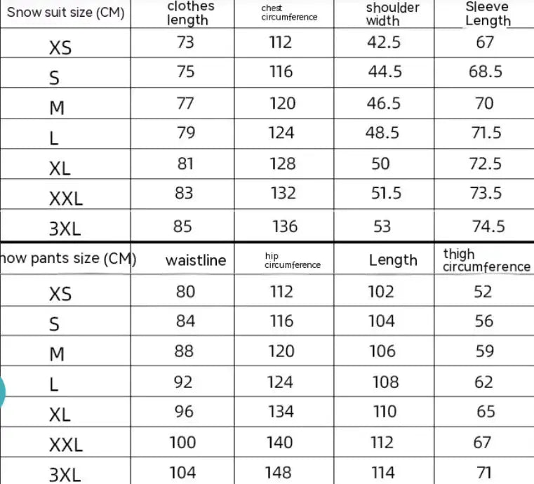 Ski Suit Men's and Women's - Waterproof Windproof Winter Snow Suit | Unisex 2-Piece Set by Mead's Supply & Equipment Outfitters limited
