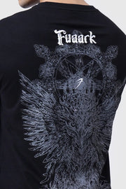 Eagle Oversized T-shirt Black by Fuaark Nz