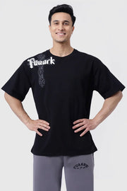 Eagle Oversized T-shirt Black by Fuaark Nz