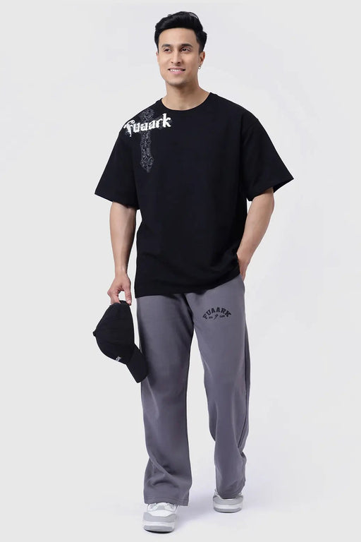 Eagle Oversized T-shirt Black by Fuaark Nz