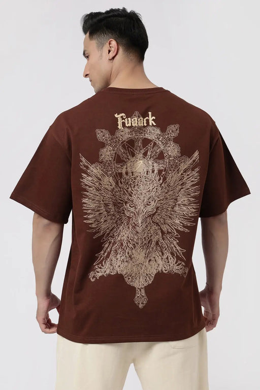 Eagle Oversized T-shirt Coffee by Fuaark Nz