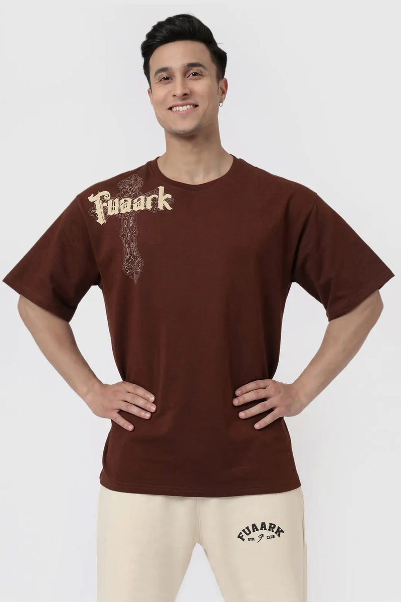 Eagle Oversized T-shirt Coffee by Fuaark Nz