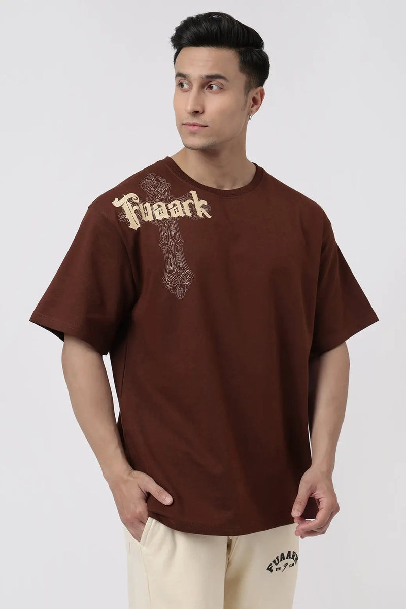 Eagle Oversized T-shirt Coffee by Fuaark Nz