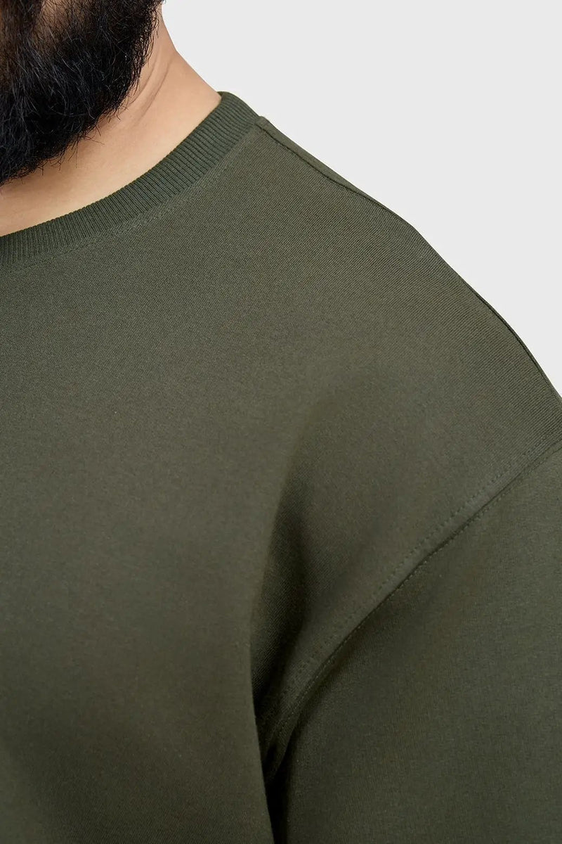 Edge Oversized T-shirt Olive by Fuaark Nz