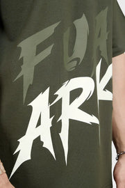 Edge Oversized T-shirt Olive by Fuaark Nz