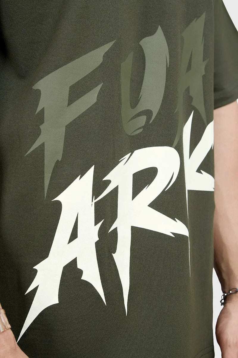Edge Oversized T-shirt Olive by Fuaark Nz