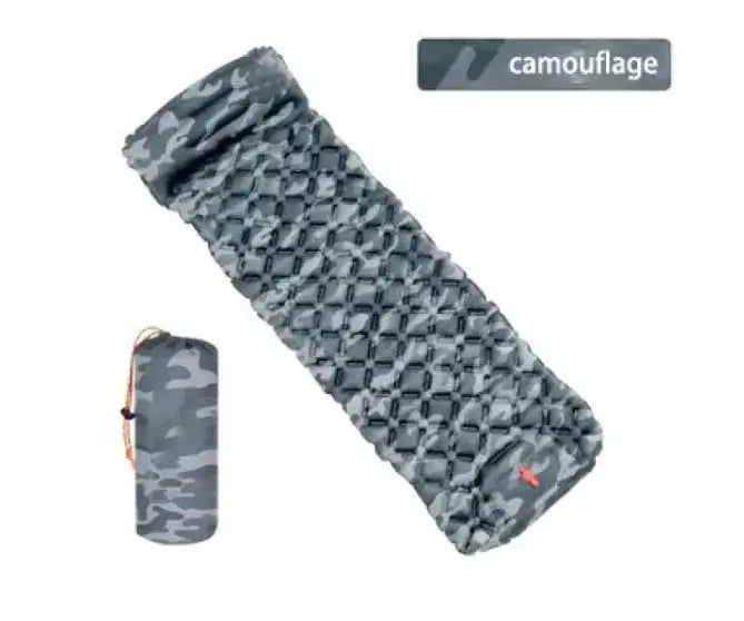 Outdoor Camping Press Inflatable Sleeping Pad - Lightweight Mat with Built-In Pillow by Mead's Supply & Equipment Outfitters limited