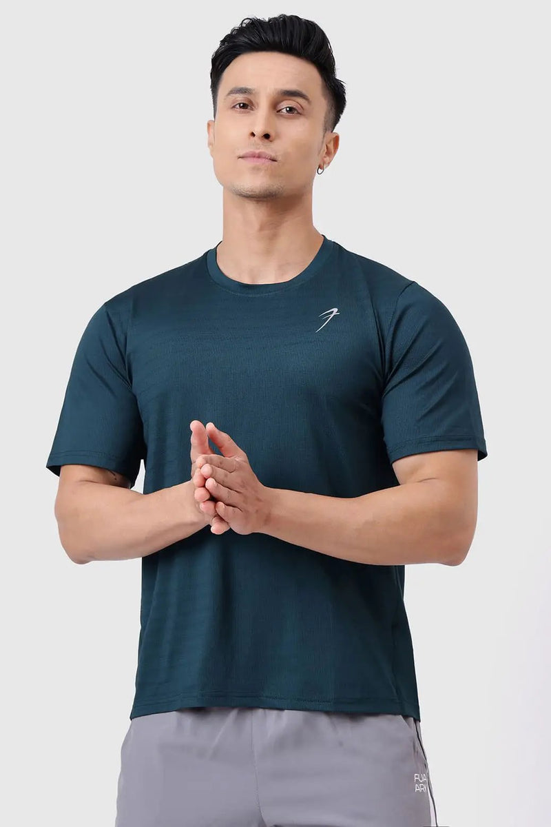 Ember Running T-shirt Bottle Green by Fuaark Nz