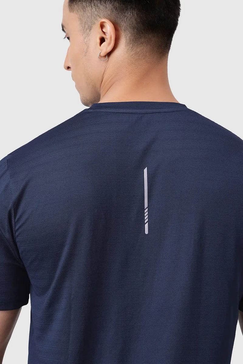 Ember Running T-shirt Navy by Fuaark Nz