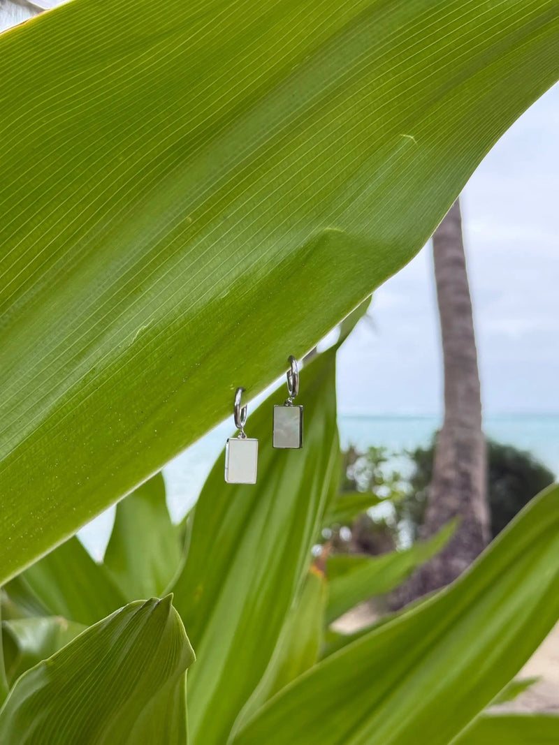 Moana Mā Silver Huggies by Tahana Jewellery
