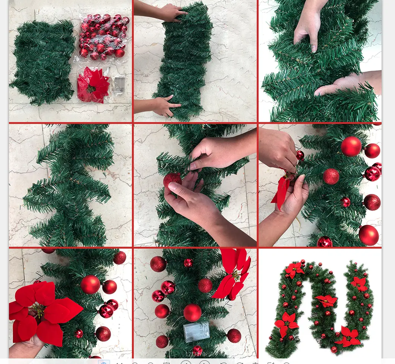 2PACK Christmas Fireplace Wreath by salelink.co.nz