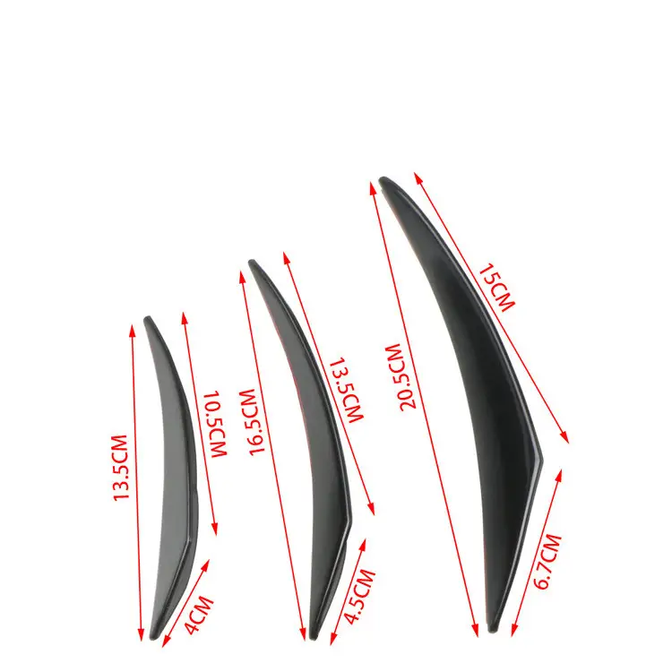 6Pcs Car Front Bumper Lip Splitter Fins Body Spoiler Canards Refit by salelink.co.nz