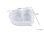 Rubbing Stitching Patching Heart Shaped Keychain Pendant Silicone Moulds for Resin Plaster Soap by Resin Art NZ